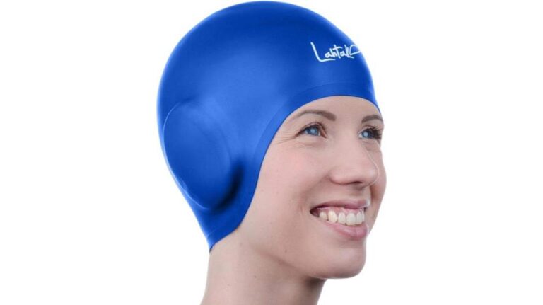 swim cap with ear protection